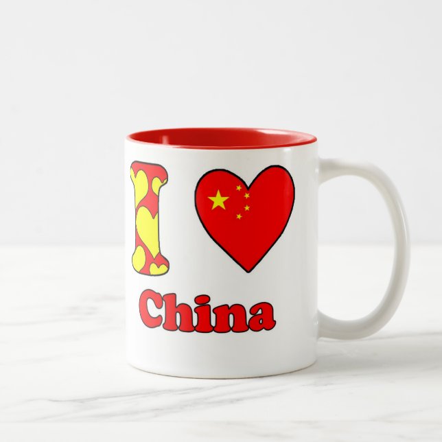 I KÄRLEK CHINA Två-Tonad MUGG (Höger)