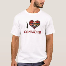 I kärlek Chinatown San Francisco Illustrated Desig Tee Shirt