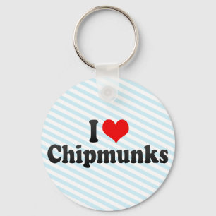 I Kärlek Chipmunkar Nyckelring