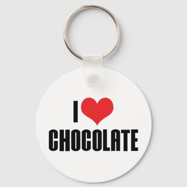 I Kärlek Chocolate Keychain Nyckelring (Framsida)