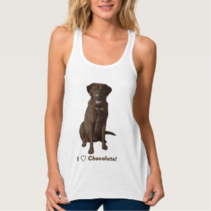 I Kärlek Chocolate Labrador Retrievers Linne Med Racerback