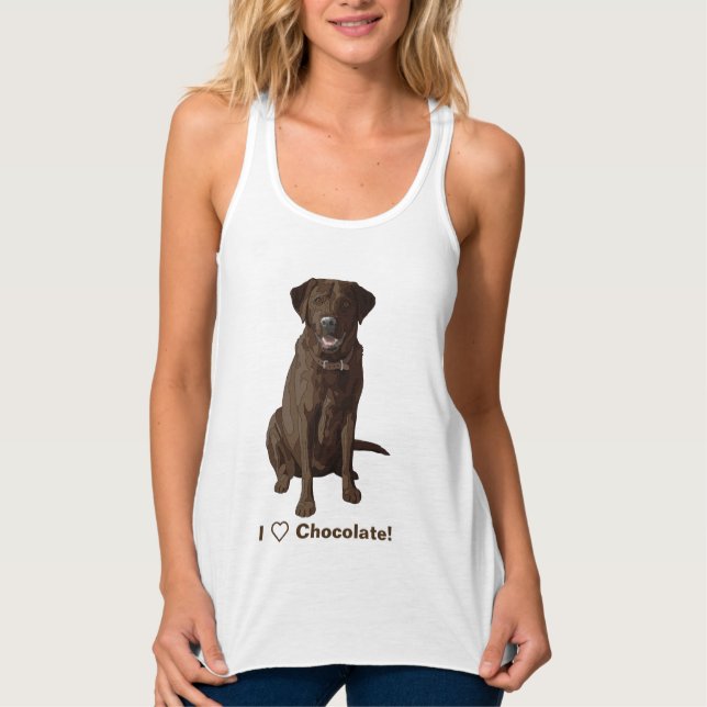 I Kärlek Chocolate Labrador Retrievers Linne Med Racerback (Framsida)