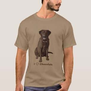 I Kärlek Chocolate Labrador Retrievers Tee Shirt
