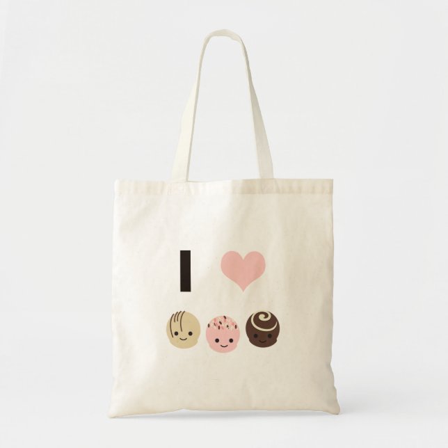 I Kärlek Chocolate truffles Tygkasse (Framsidan)