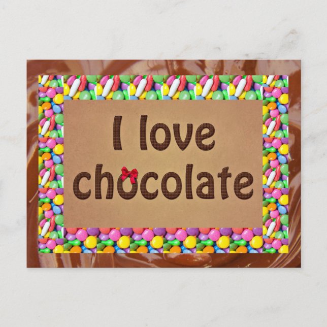 I Kärlek Chocolate Vykort (Framsida)
