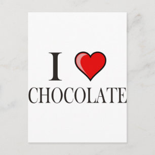 I kärlek Chocolate Vykort