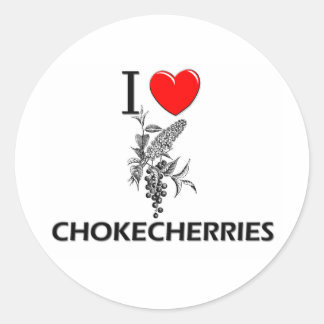 I Kärlek Chokecherries Runt Klistermärke