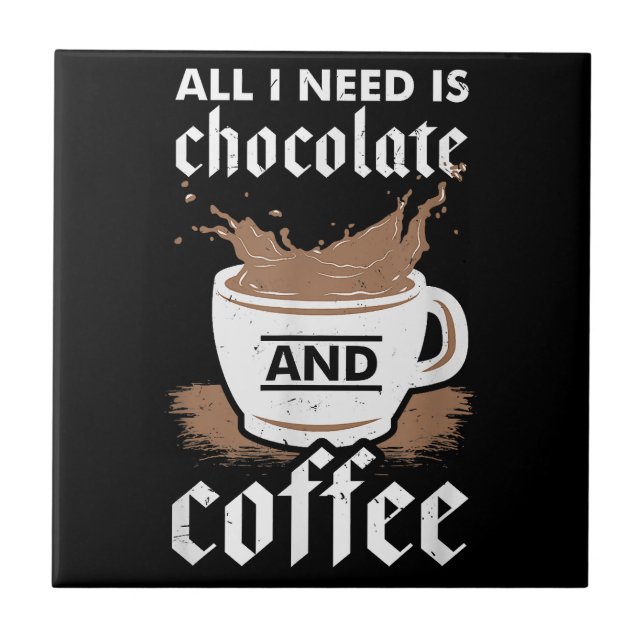 I Kärlek, choklad och kaffe Kakelplatta (Framsidan)
