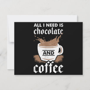 I Kärlek, choklad och kaffe Tack Kort