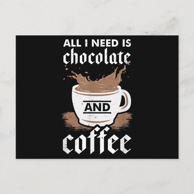 I Kärlek, choklad och kaffe Vykort (Framsida)