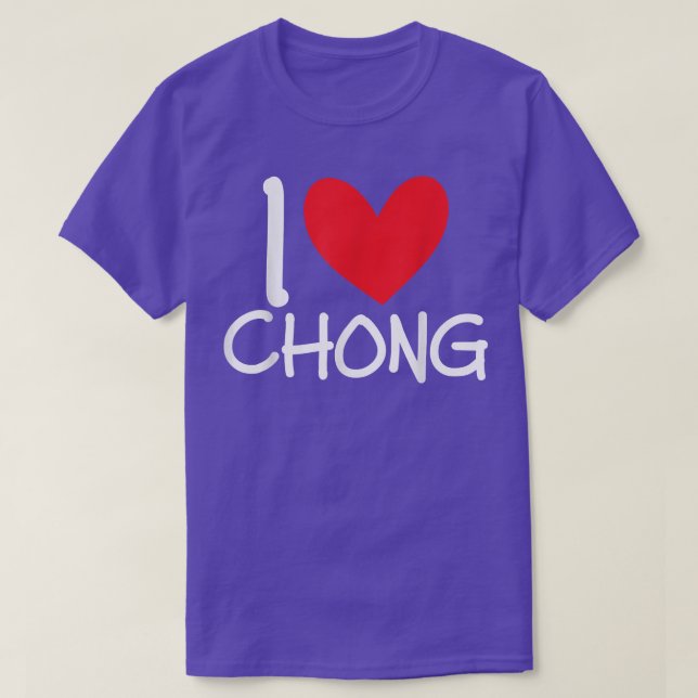I Kärlek Chong Namn Personlig Manar Guy BFF Friend T Shirt (Design framsida)