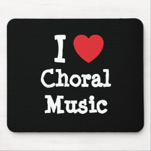 I kärlek Choral Music anpassningsbar personlig Musmatta