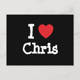 I kärlek Chris anpassningsbar personlig Vykort