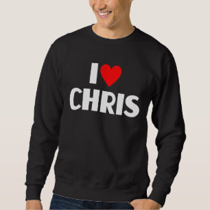 I Kärlek Chris I Heart Chris Lång Ärmad Tröja