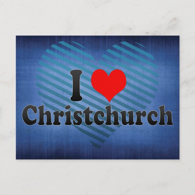 I Kärlek ChristChurch, Nya Zeeland Vykort (Framsida)
