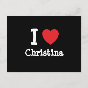 I kärlek Christina eart T-Shirt Vykort