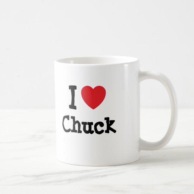 I kärlek Chuck anpassningsbar personlig Kaffemugg (Höger)