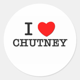 I Kärlek Chutney Runt Klistermärke