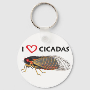 "I Kärlek Cicada" Nyckelring