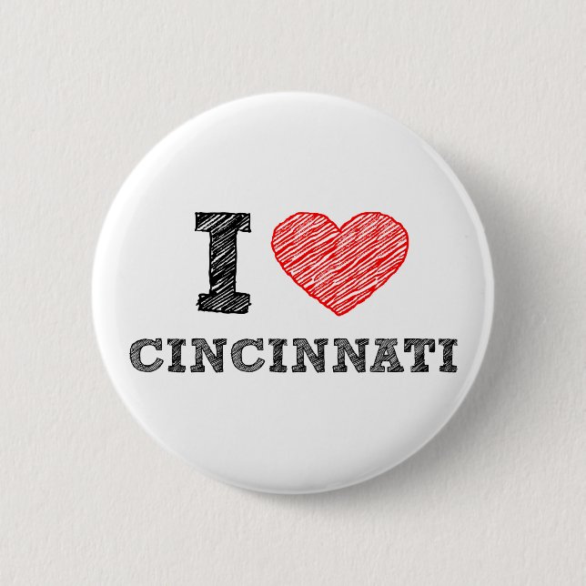 I-Kärlek-Cincinnati Knapp (Framsida)