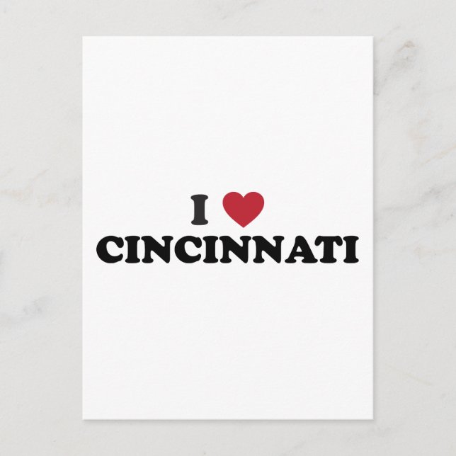 I kärlek Cincinnati Ohio Vykort (Framsida)