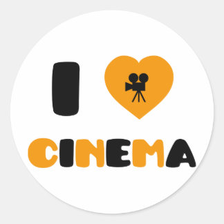 I Kärlek Cinema Runt Klistermärke