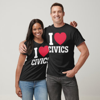 I Kärlek Civicers lärare och Student T Shirt