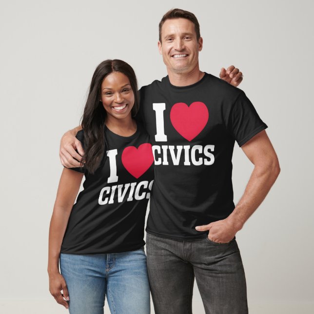 I Kärlek Civicers lärare och Student T Shirt (Unisex)