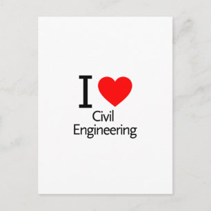 I Kärlek Civil Engineering Vykort