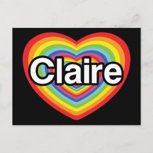 I kärlek Claire: regnbåge. Vykort