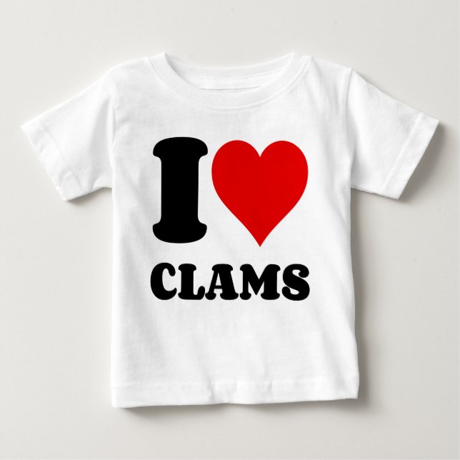 I KÄRLEK CLAMS T SHIRT (Framsida)