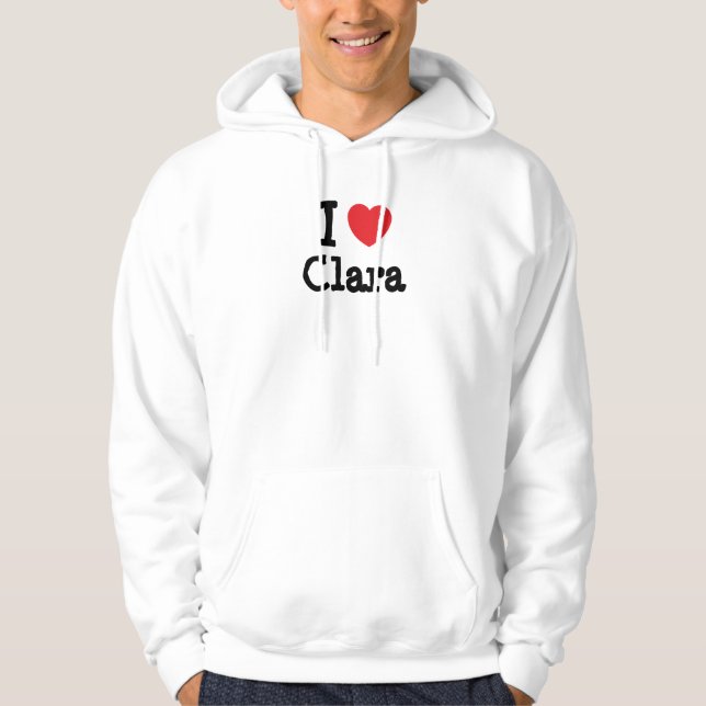 I kärlek Clara hjärta T-Shirt Sweatshirt (Framsida)