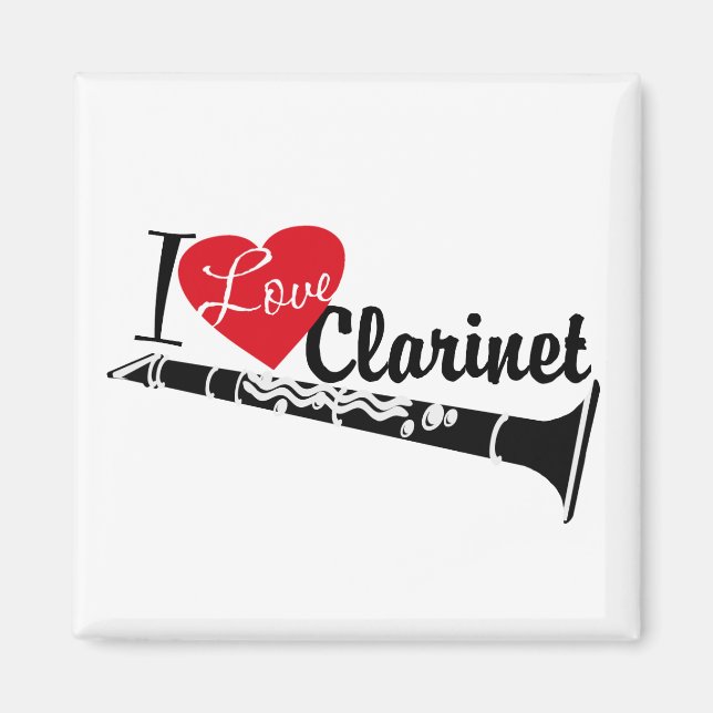 I Kärlek Clarinet Magnet (Framsidan)
