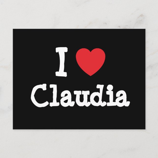I kärlek Claudia eart T-Shirt Vykort (Framsida)