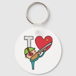 I Kärlek Clay Pigeon-skjutning Nyckelring