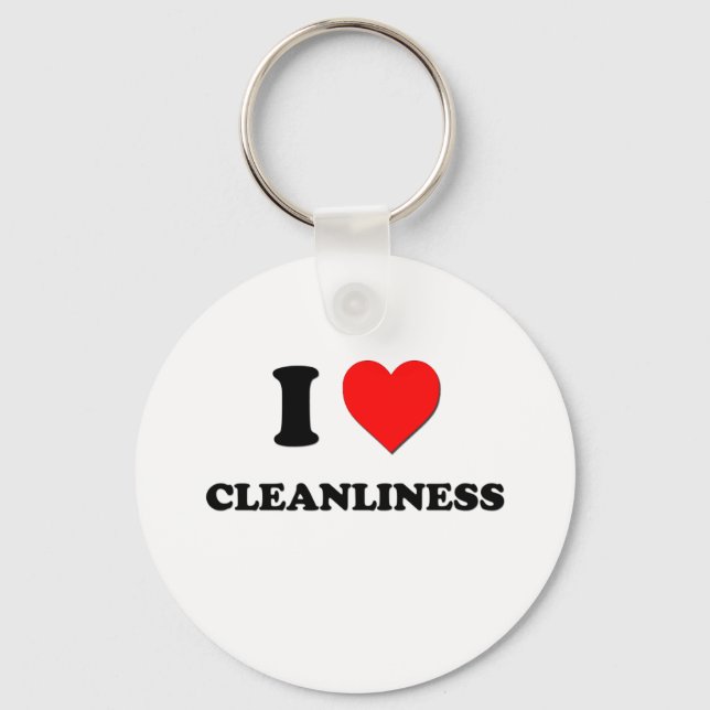 I kärlek Cleanliness Nyckelring (Framsida)
