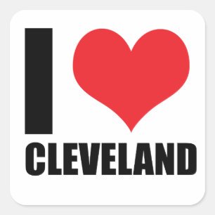 I kärlek Cleveland Fyrkantigt Klistermärke