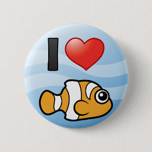 I Kärlek Clownfish Knapp