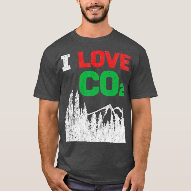 I Kärlek CO2 Diesel klimatförändringsklippsgåva T Shirt (Framsida)