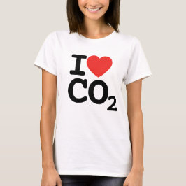 I kärlek CO2 - I kärlek koldioxidkvinnors t-shirt
