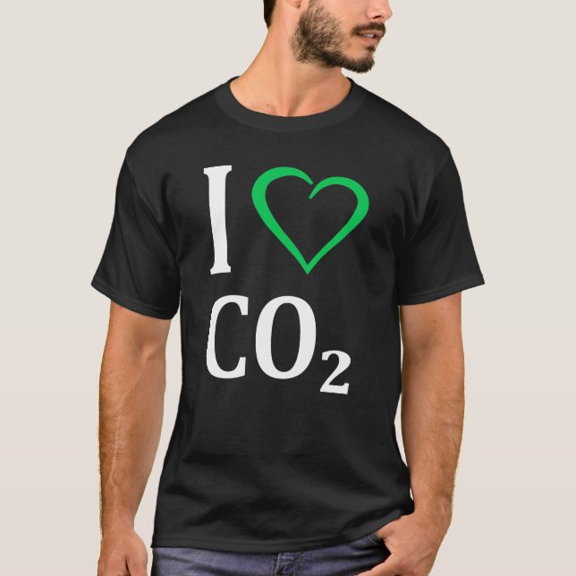 I Kärlek CO2-koldioxid Klimat T Shirt (Framsida)
