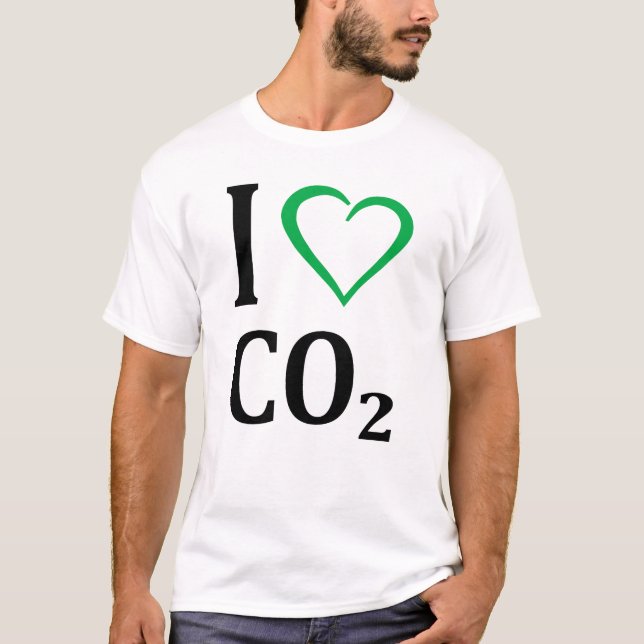 I Kärlek CO2-koldioxid T Shirt (Framsida)
