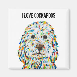 I Kärlek Cockapoos Magnet