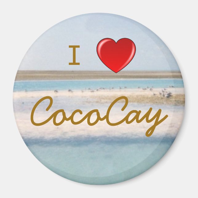 I Kärlek CocoCay Magnet (Framsidan)