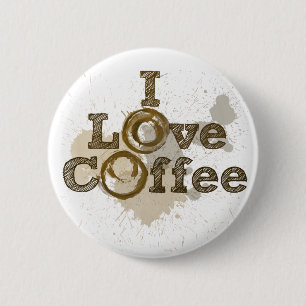 I Kärlek Coffee Art Caffeine Knapp