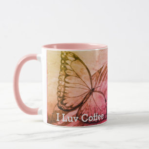 I Kärlek Coffee Butterfly Mugg