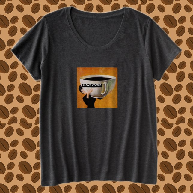 I KÄRLEK COFFEE Giant Mugg Hug T Shirt (Skapare uppladdad)