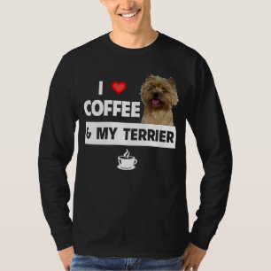 I Kärlek Coffee och My Cairn Terrier Hund Pappa Ca T Shirt