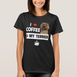 I Kärlek Coffee och My Cairn Terrier Hund Pappa Ca T Shirt