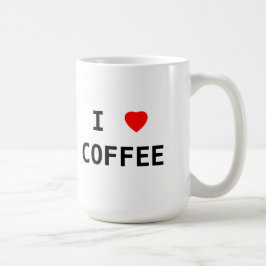 I Kärlek Coffee Red Heart Text Coffee Fläkt Gift Kaffemugg